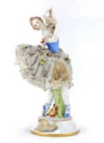 PORCELAIN FIGURE OF A DANCER GINORI EARLY 20TH CENTURY