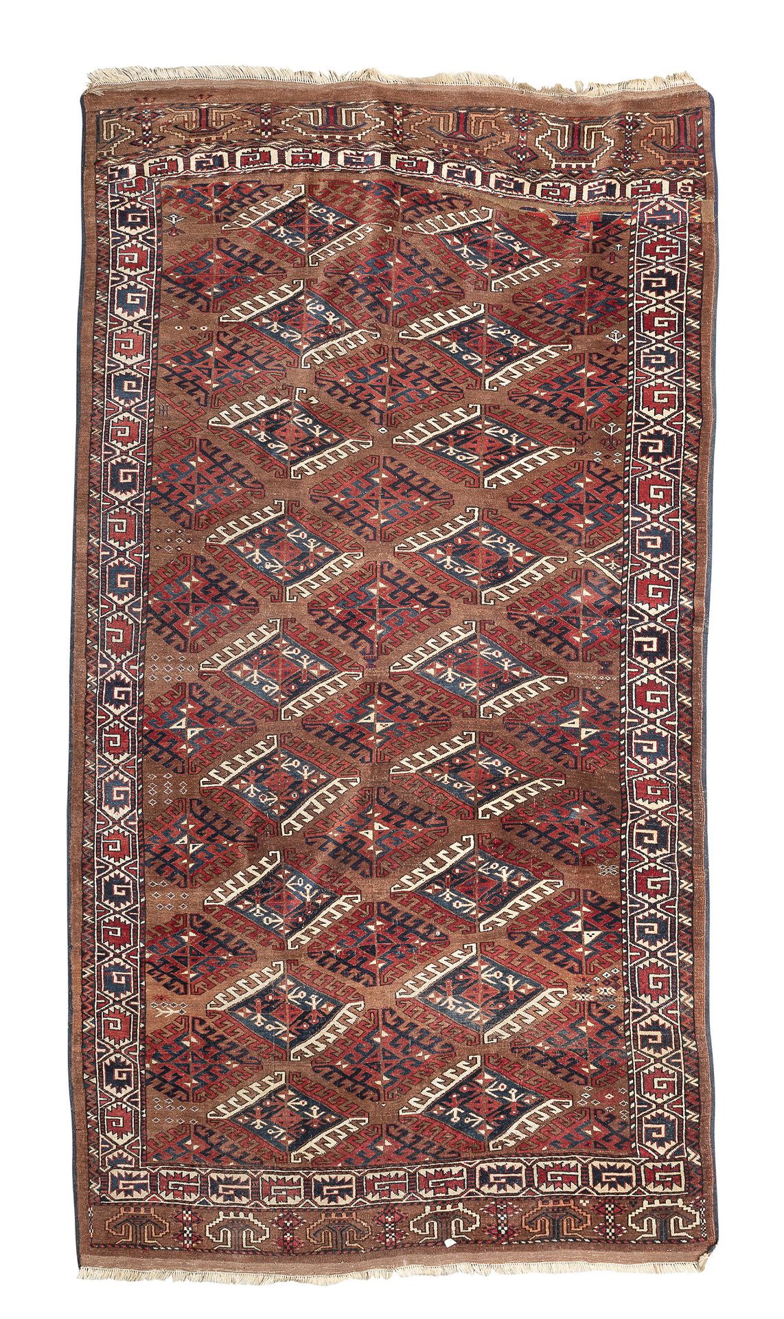 WONDERFUL RARE CHUVAL TEKKE CARPET EARLY 20TH CENTURY