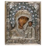 RUSSIAN TEMPERA ICON LATE 19TH CENTURY