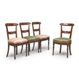 FOUR MAHOGANY CHAIRS 19TH CENTURY