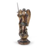 SCULPTURE OF SAINT MICHAEL LATE 18TH EARLY 19TH CENTURY