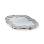 SILVER TABLE MIRROR ART NOUVEAU PERIOD