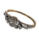 GOLD AND SILVER BANGLE WITH DIAMONDS