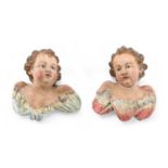 PAIR OF NATIVITY SCENE BUSTS NAPLES 19TH CENTURY