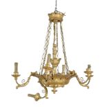 BEAUTIFUL GILTWOOD CHANDELIER 19TH CENTURY