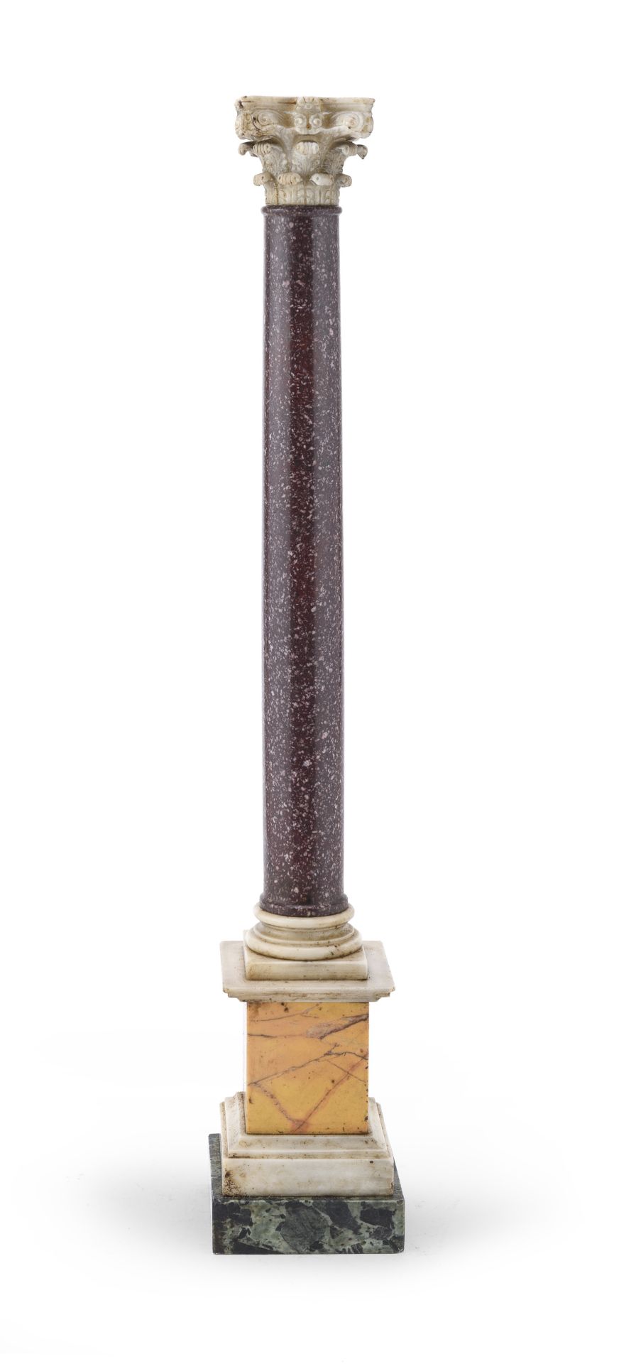 PORPHYRY MODEL OF ROMAN COLUMN EARLY 19TH CENTURY