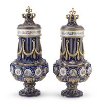 PAIR OF PORCELAIN POTICHES SEVRES 19TH CENTURY