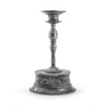 PEWTER CANDLE HOLDER 19TH CENTURY