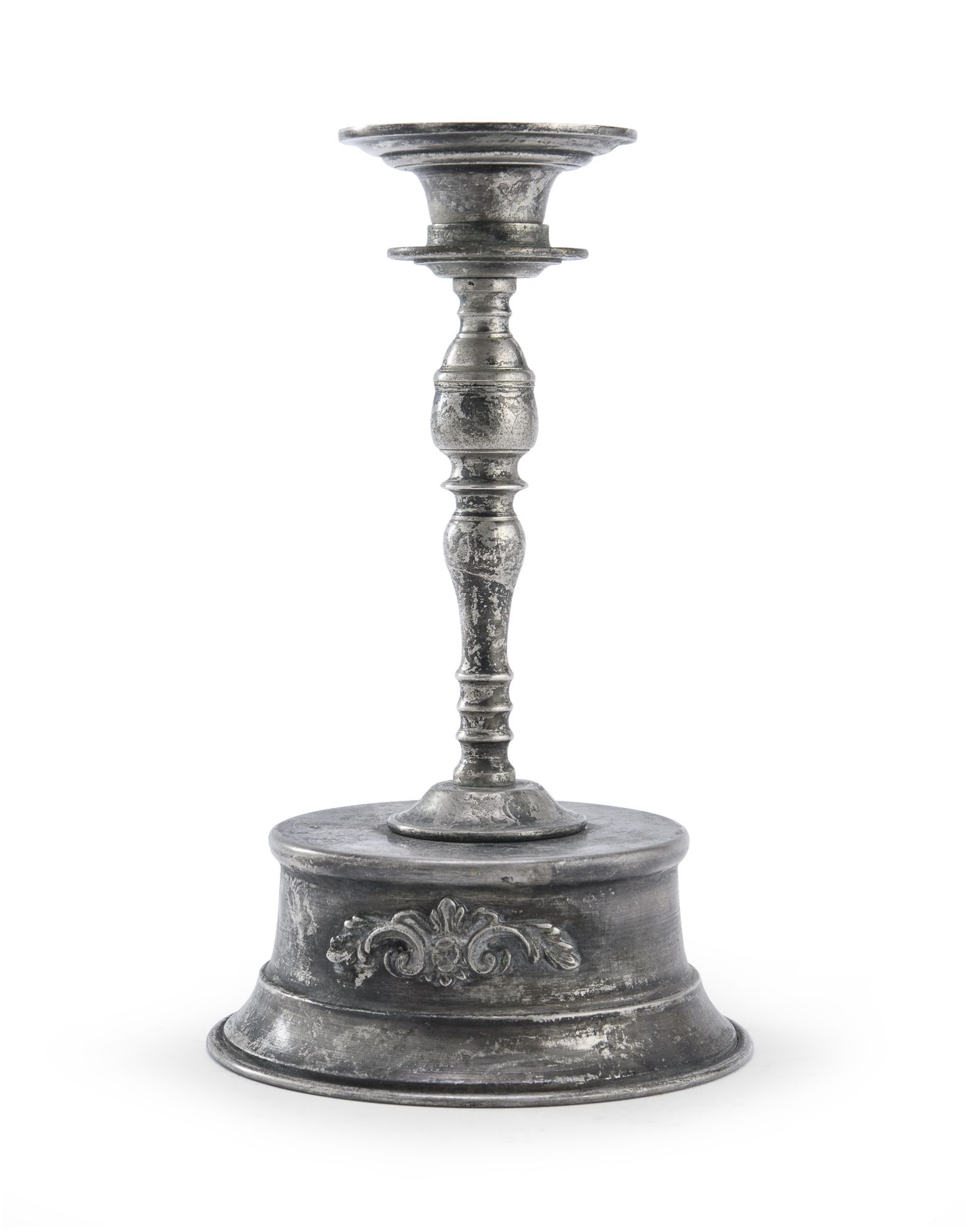 PEWTER CANDLE HOLDER 19TH CENTURY