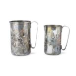 TWO SILVER-PLATED JUGS CALLEGARO 20TH CENTURY