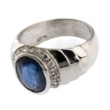 WHITE GOLD RING WITH SAPPHIRE