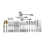 SILVER CUTLERY SET OF SEVENTY-SEVEN ELEMENTS PADUA 1944/1968