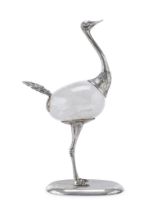 SILVER AND ROCK CRYSTAL SCULPTURE EARLY 20TH CENTURY