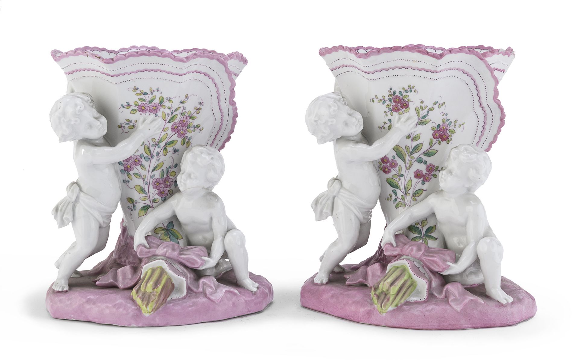 PAIR OF PORCELAIN VASES PROBABLY GERMANY END OF 19TH CENTURY