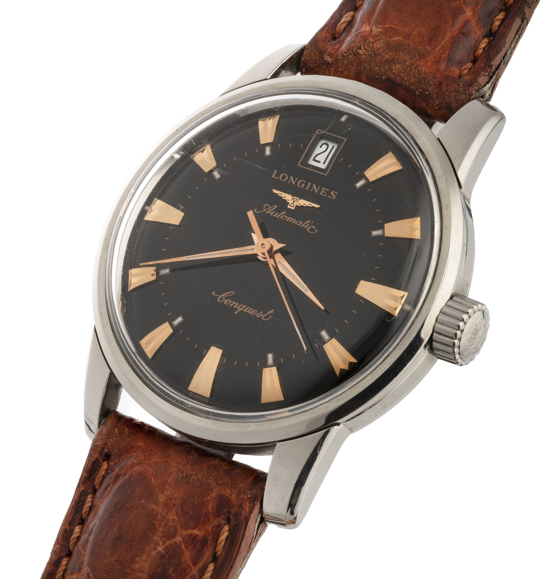 STEEL LONGINES CONQUEST HERITAGE WRISTWATCH - Image 2 of 3