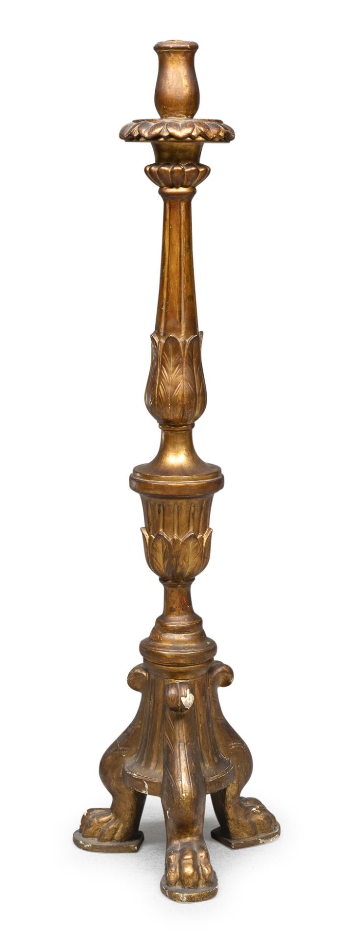 FLOOR CANDLESTICK IN GILTWOOD 18TH CENTURY