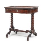 MAHOGANY WORK TABLE 19TH CENTURY