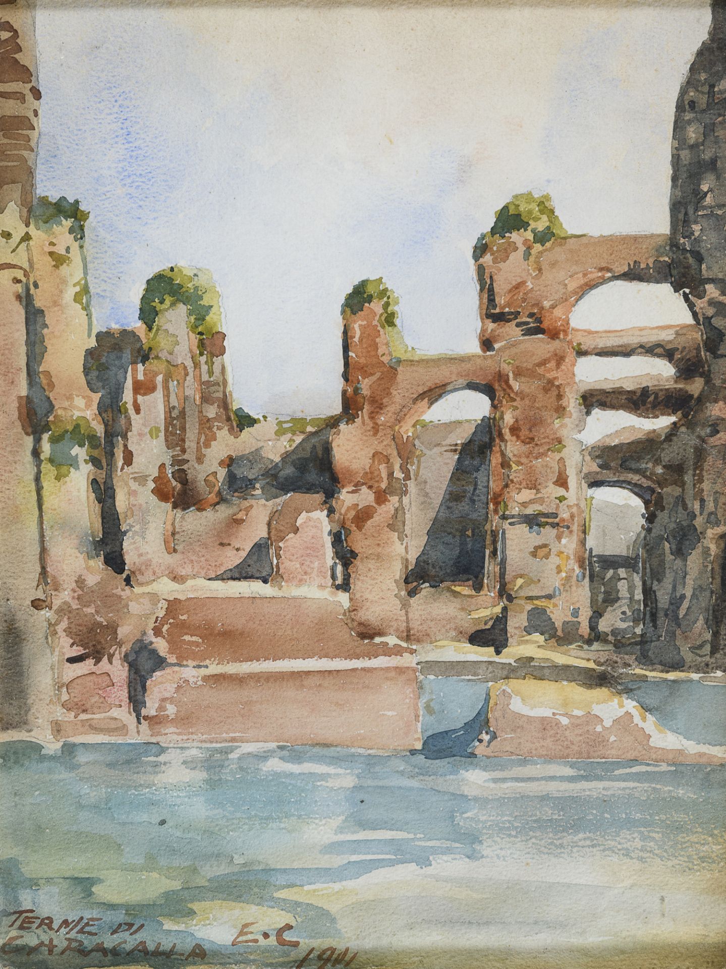 ITALIAN WATERCOLOR LATE 19TH CENTURY