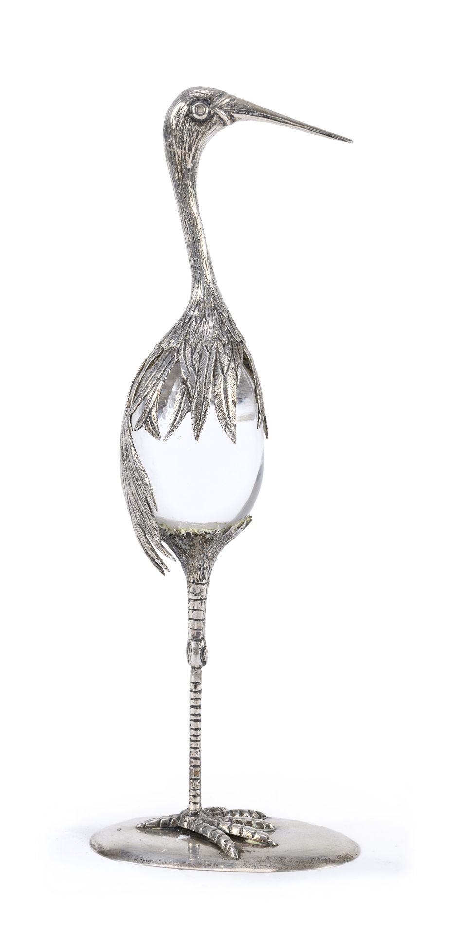 SILVER AND CRYSTAL SCULPTURE END OF 19TH EARLY 20TH CENTURY
