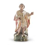 WOOD SCULPTURE OF SAINT PROBABLY 19TH CENTURY SPAIN