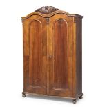 SMALL WALNUT WARDROBE FRIULI LATE 19TH CENTURY