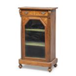 SMALL MAHOGANY GLASS DOOR CABINET ENGLAND 19TH CENTURY