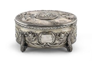 SILVER MUSIC BOX GERMANY EARLY 20TH CENTURY