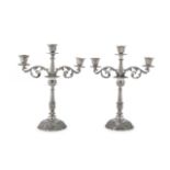 PAIR OF SILVER CANDLESTICKS MILAN 1944/1968