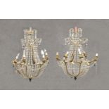 BEAUTIFUL PAIR OF GILT BRONZE CHANDELIERS EARLY 19TH CENTURY