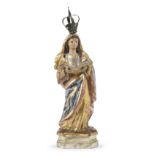 SCULPTURE OF THE VIRGIN SPAIN OR SOUTH AMERICA 19TH CENTURY