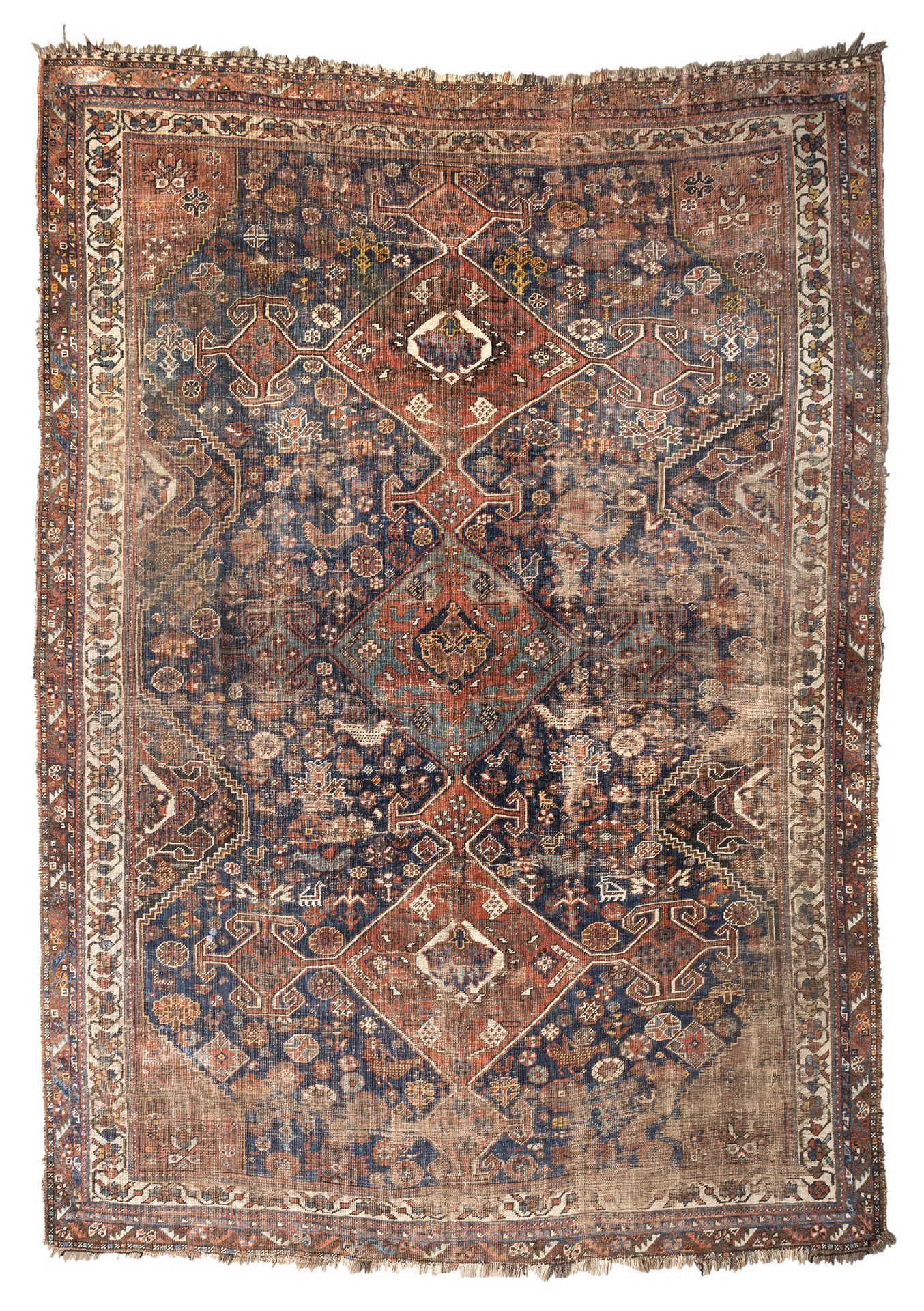 ANTIQUE SHIRAZ CARPET 19TH CENTURY