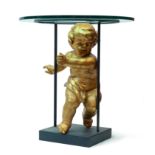 RARE SCULPTURE OF PUTTO IN GILTWOOD ROME BAROQUE PERIOD