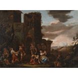 OIL PAINTING IN BAMBOCCIO MANNER 17TH CENTURY