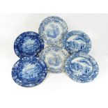 BLUE & WHITE PRINTED POTTERY.