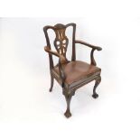 CHIPPENDALE STYLE CHAIR.