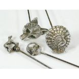 SILVER HAT PINS ETC.