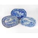 PRINTED POTTERY PLATTERS.