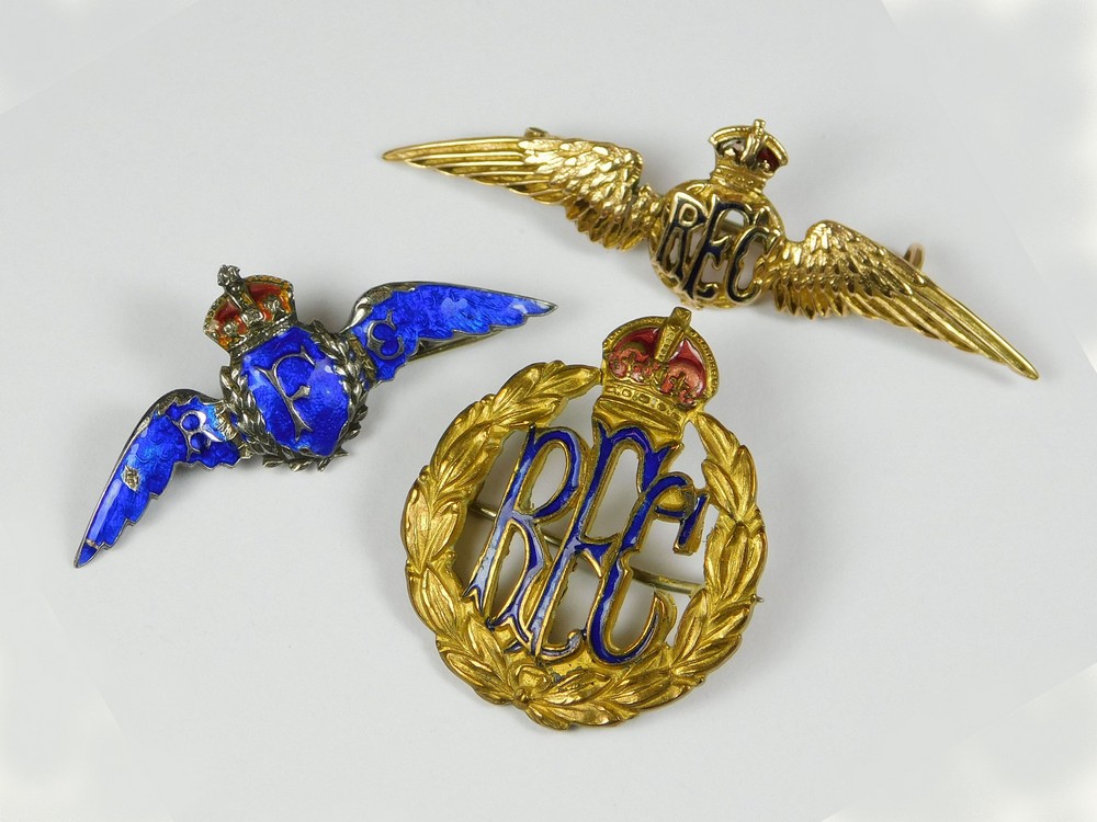 WWI RFC 'SWEETHEART' BROOCHES.