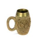 CARVED MUG. A