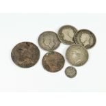 JAMES II & GEORGIAN COINS.