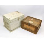 WOODEN STORAGE BOXES.