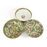 CHINESE PORCELAIN A Chinese porcelain famille rose bowl extensively decorated with vignettes of