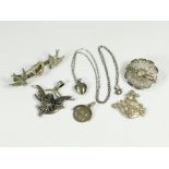 SILVER BROOCHES ETC.