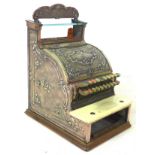 An early 20th century style National cash register, with marquee, bearing serial no. '1016250