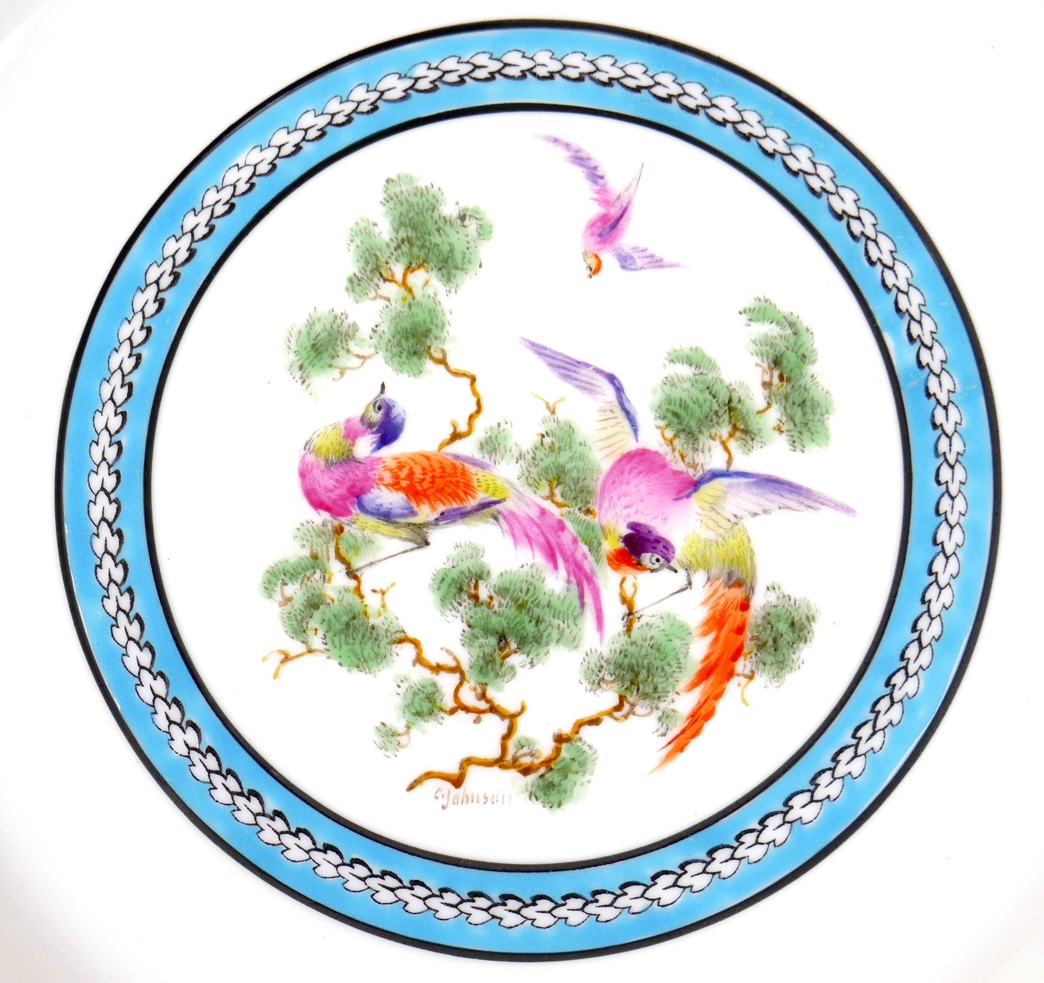 A set of six Royal Worcester china cabinet plates, retailed by Tiffany & Co, New York, circa 1918, - Image 10 of 16