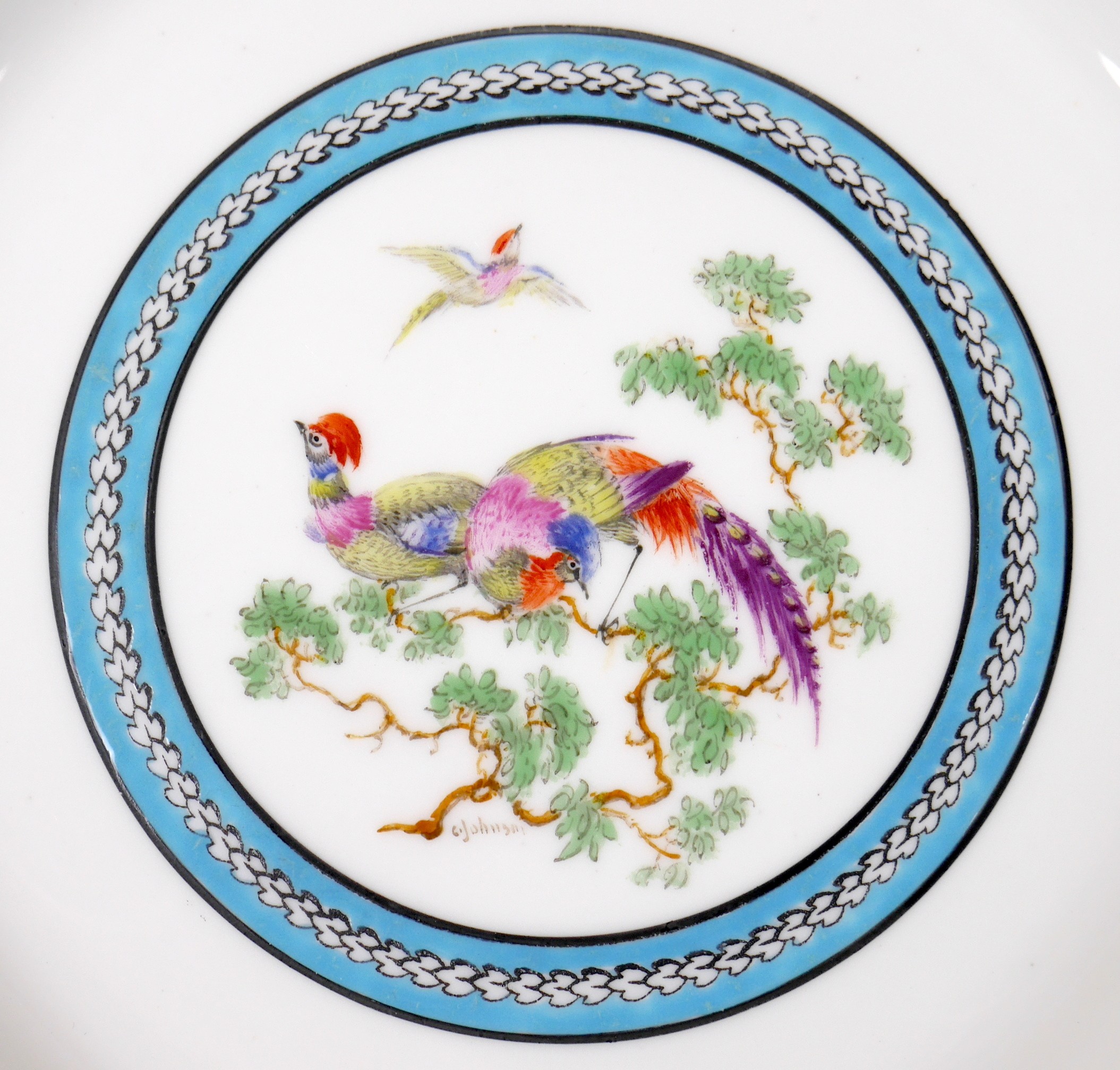 A set of six Royal Worcester china cabinet plates, retailed by Tiffany & Co, New York, circa 1918, - Image 11 of 16