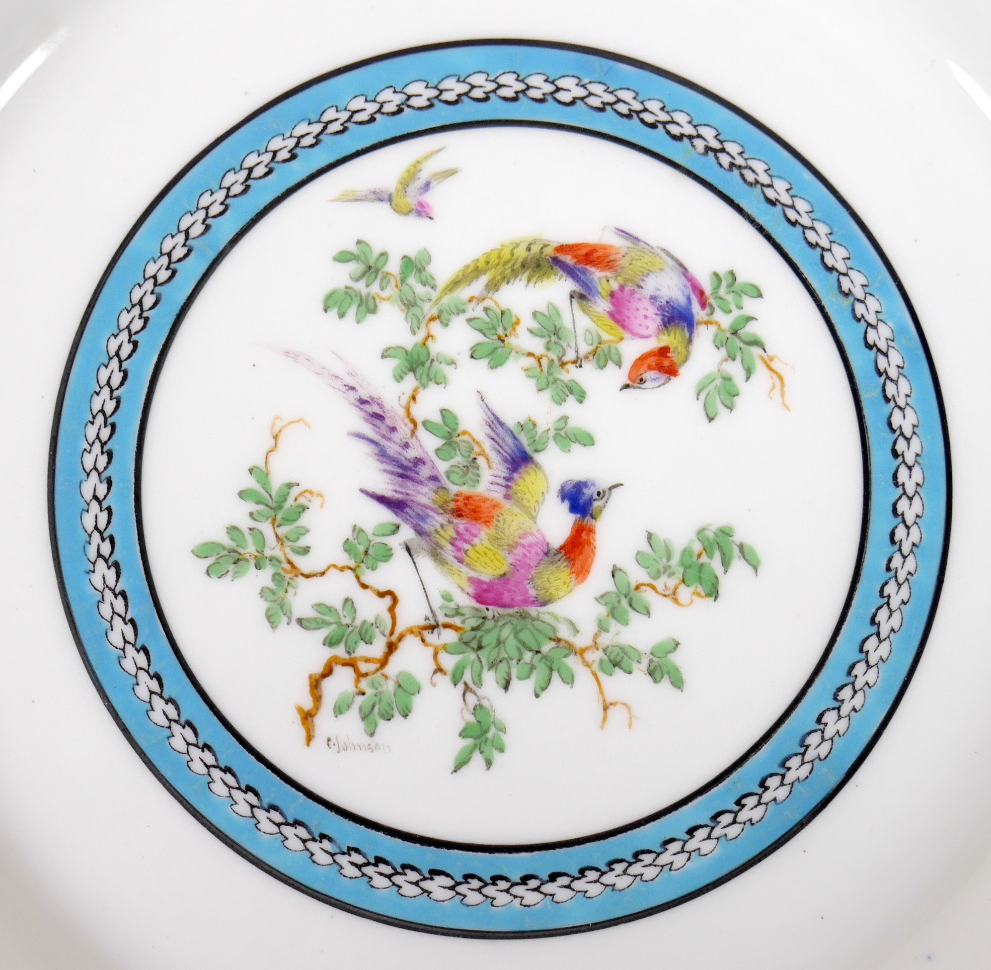 A set of six Royal Worcester china cabinet plates, retailed by Tiffany & Co, New York, circa 1918, - Image 7 of 16