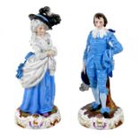 A pair of French 19th century Charenton porcelain portrait figurines, modelled after paintings by