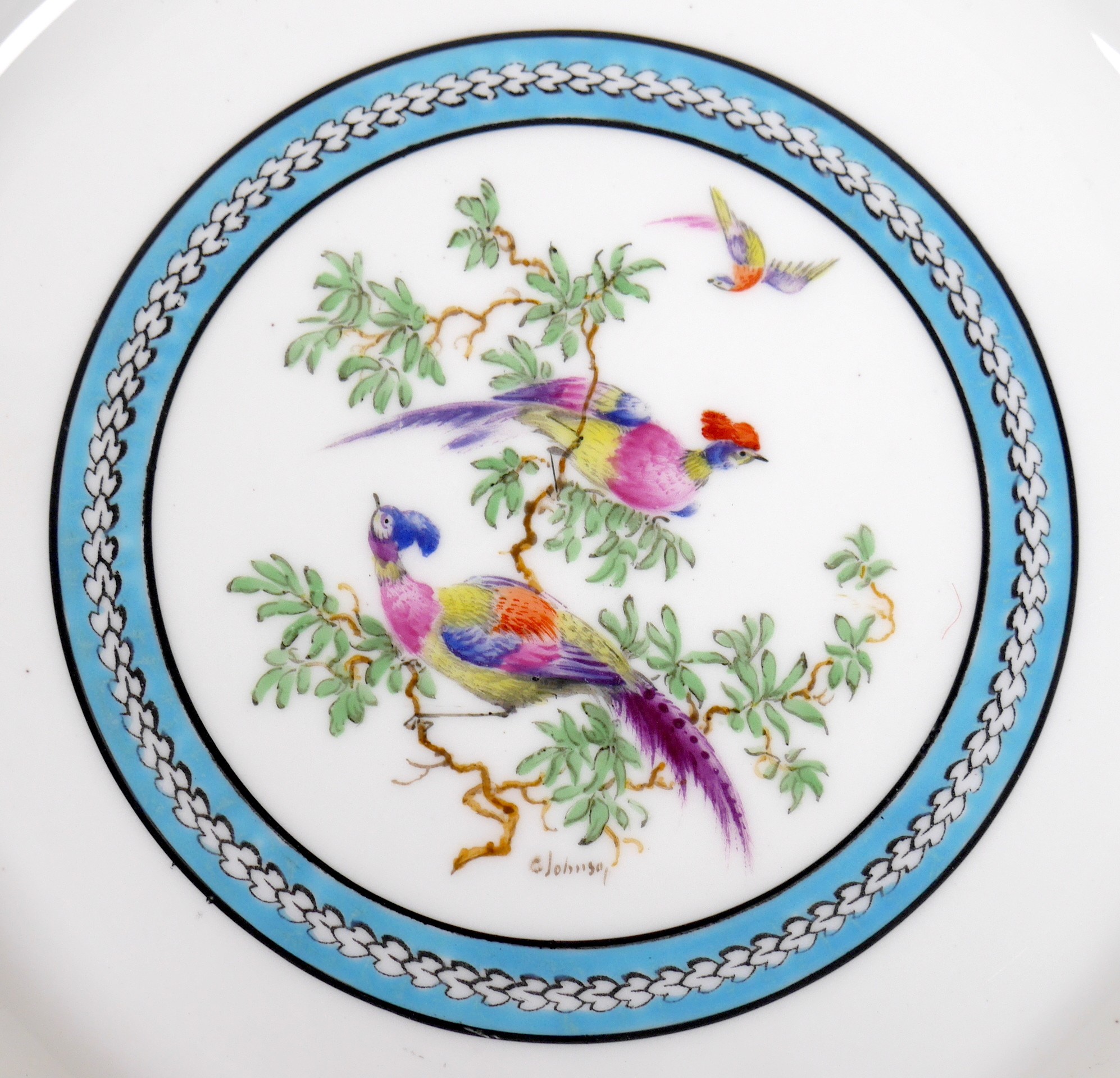 A set of six Royal Worcester china cabinet plates, retailed by Tiffany & Co, New York, circa 1918, - Image 8 of 16