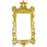 A modern Italian made, Chinese Chippendale style gilt hall mirror, 80 by 5 by 162cm high.
